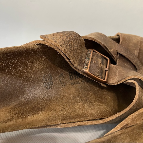 Birkenstock Lugano Brown Leather Sandals - Picture 8 of 8